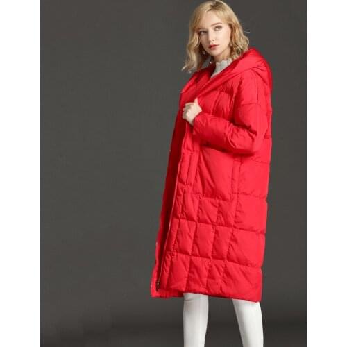 2021 fashion Foreign trade plus-size new down jacket 90 white eiderdown lengthened and thickened ladies down jacket