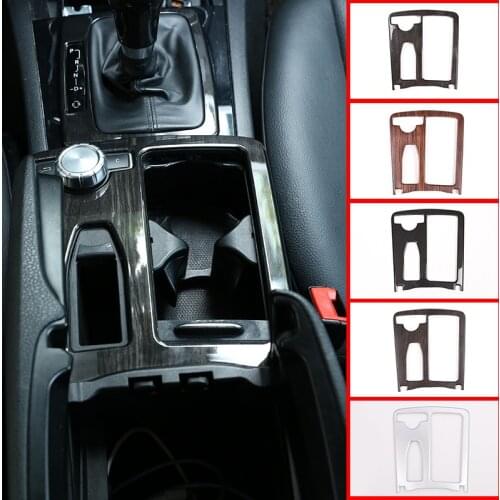 5 Color For Mercedes Benz C Class W204 2008-14 Car ABS Central Console Cup Holder Frame Trim E Class Coupe C207 W212 2010-12 LHD