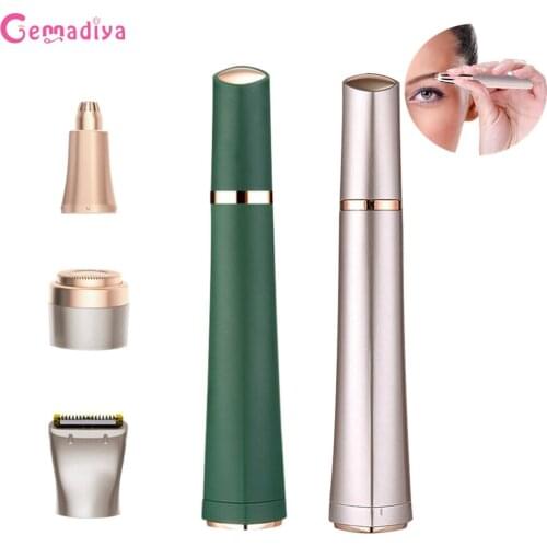 Electric Eyebrow Trimmer Epilator for Women Mini Make Up Eye Brow Shaper Shaver Razor Portable Facial Hair Remover