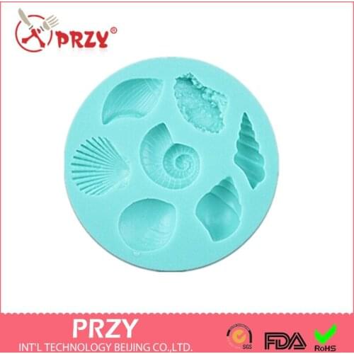 Hot sale Conch Shell Sugarcraft Cake fondant molds wholesale chocolate silicon mold fondant Cake decoration mold