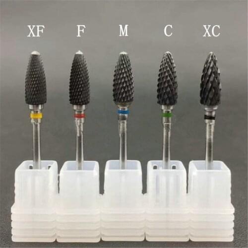 Ceramic Nail Art Grinding Drill Bits Bullet Bit Electric Manicure Mill Tip Tool