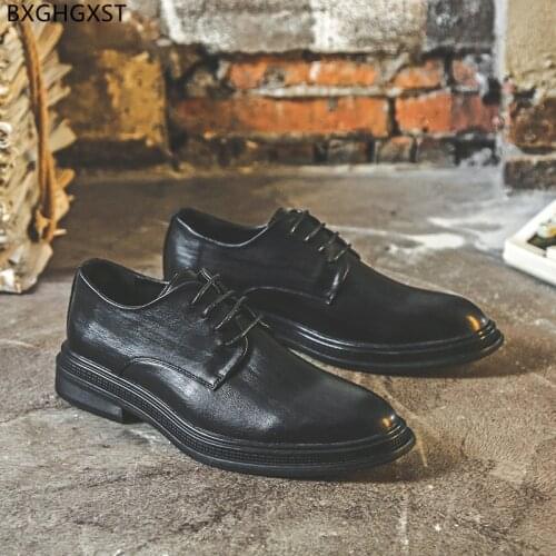 Brown Oxford Mens Wedding Dress Shoes Black Men Dress Shoes Men Leather Shoes 2021 Zapatos De Vestir De Los Hombres Chaussure