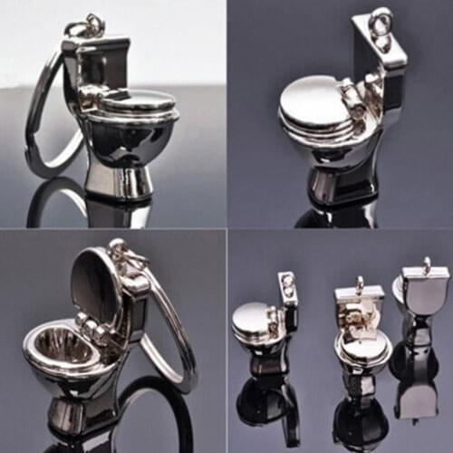Hot Lovely Key Ring Keyfob Keychains Gift Creative Toilet Lovely Keyrings Chain