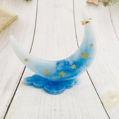 Moon Cloud Ornaments Casting Silicone Mould Epoxy Resin Mold DIY Crafts Jewelry Decorations Making Tools