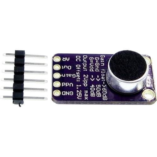 Electret Microphone Amplifier Stable MAX9814 module Auto Gain Control With AGC Function DC 3.6-12V
