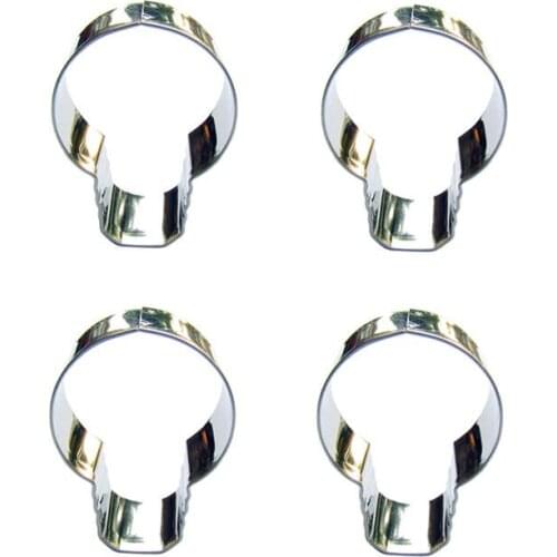 Mini Bulb shape 4 piece biscuit cutting molds, baking tools, cake decorating soft candy tools