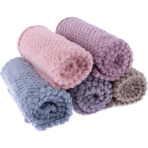 Soft Warm Plaid Fleece Bed Blanket Large Mesh Flannel Blankets Thick Breathable