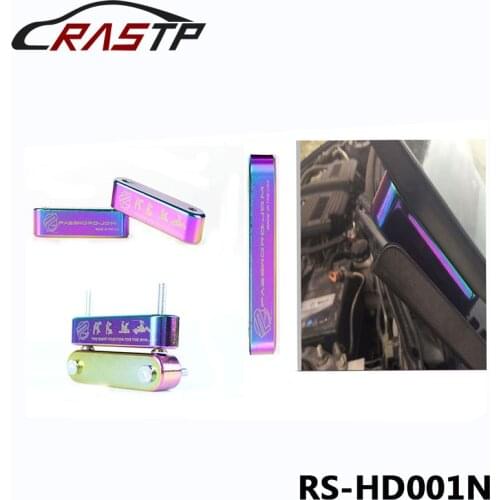 NEO CHROME PASSWARD JDM Billet Aluminum Hood Risers For HONDA CIVIC 1988-2000 EF EG EK With 4pcs Fender Washers RS-HR001Neo