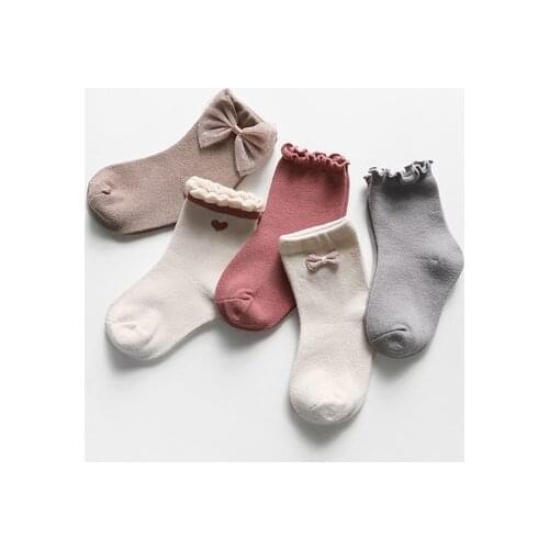 5 Pairs Children Socks Baby Boys Girls Cute Heart Star Cartoon Baby Mesh Socks Spring Summer Kids Socks Clothing Accessories