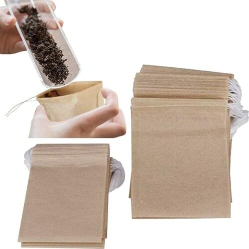 600 Pcs Disposable Tea Filter Bags for Loose Tea,Drawstring Empty Bag for Loose Leaf Tea,with Natural Unbleached Paper