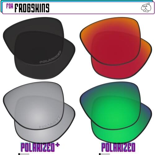 EZReplace Polarized Replacement Lenses for - Oakley Frogskins Sunglasses - BkSrP Plus-RedGreenP