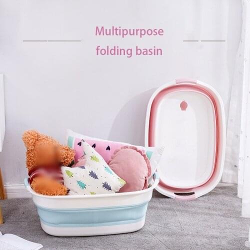 Portable Baby Bath Tub Non-Slip Foldable Bathtub Newborn Pet Bathtub Bathroom Accessories Folding Bathtub Storage Tub Travel