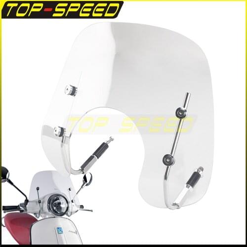 Motorcycle Clear Windshield Extension Spoiler Clamp-On Deflector Windscreen For Piaggio Vespa GTS 250 300 GTS300 GTS250 19-2021