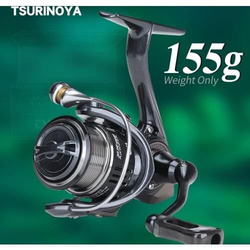 TSURINOYA Ultra-light 155g Bait Finesse Spinning Fishing Reel RANGER 800 1000S Carbon Shallow Spool Trout Ajing Fishing Wheel