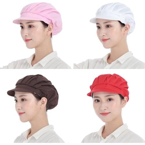 6 Colors Dustproof Cooking Cap Breathable Hotel Cook Cap New Elastic Kitchen Hat Men Women Chef Hat Restaurants Accessories