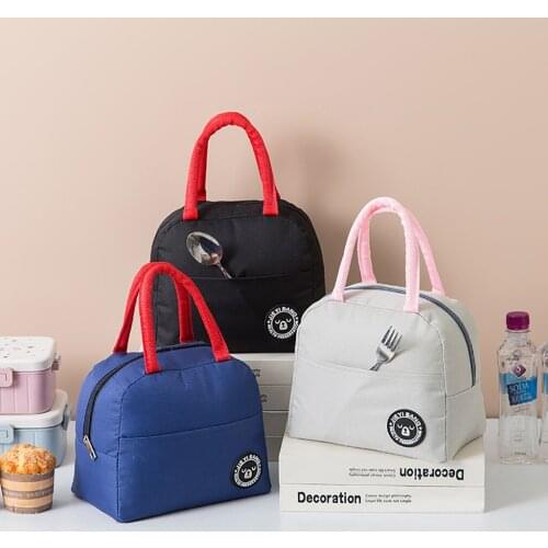 Lunch Bag Waterproof Thermal Insulated Snack Food Storage Bags Portable Travel Working Bento Box Carry Tote Foods Pouch