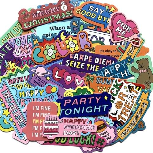 TD ZW 50Pcs Cartoon English Alphabet Stickers For Suitcase Skateboard Laptop Luggage Fridge Phone Car Styling DIY Decal Sticker