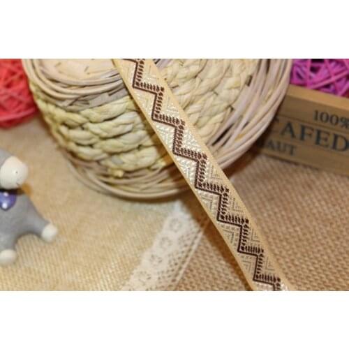 20yards/lot wide 1.5cm Woven Jacquard Ribbon wave design for curtain and clothing accessory LS-0975