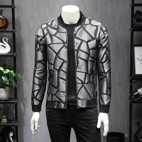 Spring New Arrivals 2020 Football Design Mens jacket Brand Designer Silver Outerwear Baseball Coats M-4XL 5XL #2103