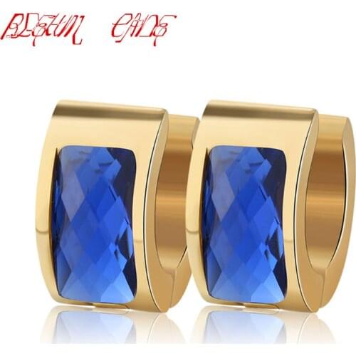 Women Earrings Stainless Steel Acrylic Crystal Jewelry Stud Earring