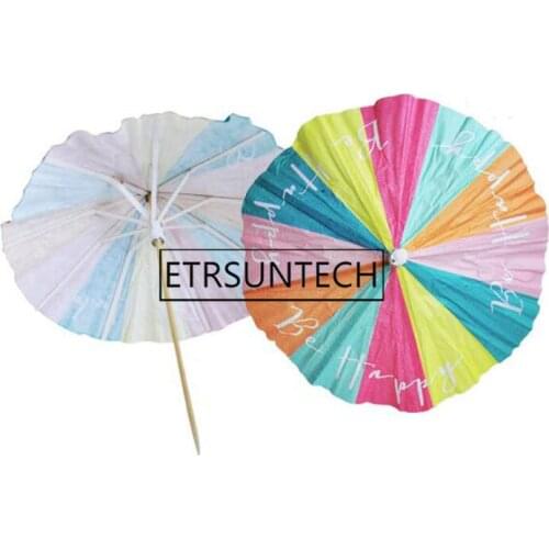 100sets Cocktail Picks Disposable Umbrella Toothpicks for Drinks Parasol Snack Fruit Picks Birthday Wedding Pool Party Supplies