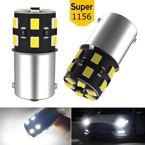 1156 P21W BA15S LED Car Reverse Turn Signal Lights White Bulbs On Cars Goods Diode Lamp For Ford s c Max Focus 2 3 Mk3 6000K