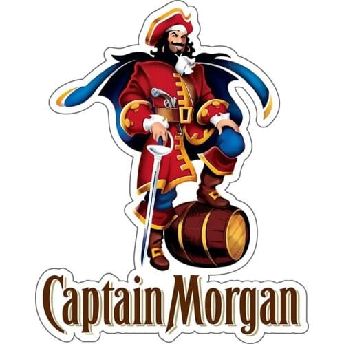 13cm x 10.3cm CAPTAIN MORGAN Sticker Decal Rum Alcohol Car Bumper Bar Personality Waterproof Accessories