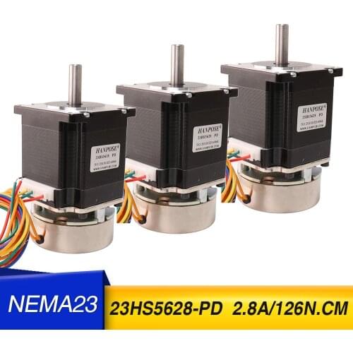 3PCS 23HS5628 126N.cm brake stepper motor integrated power off brake holding brake motor high torque