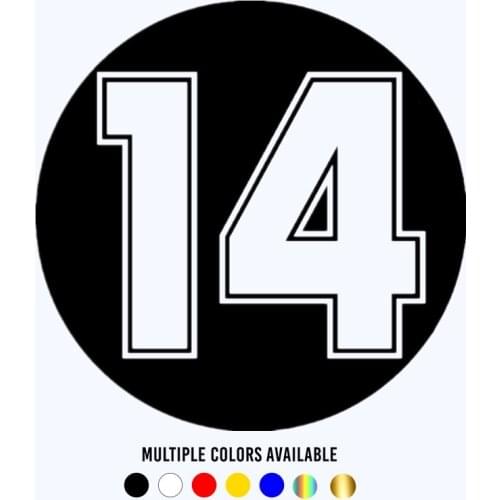 CK20177# Funny Vinyl Decal Number 14 Car Sticker Waterproof Auto Decors on Truck Bumper Rear Window