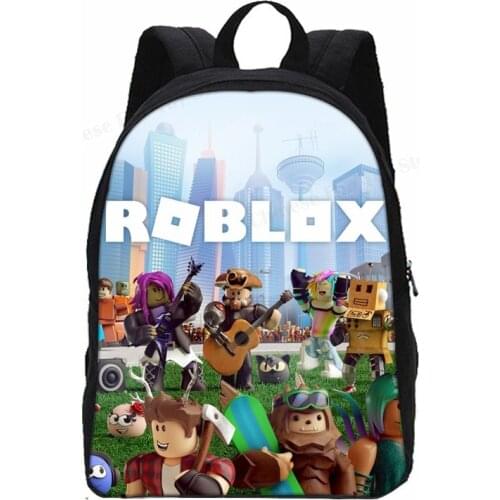 Child Roblox Schoolbag Laptop Bags Backpack Catoon Robot Game Printing Decoration Boys Girls Schoolchildren Kids Birthday Gifts