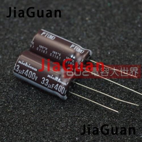 20PCS NICHICON PT 400V33UF 12.5x25MM electrolytic capacitor 33uF/400V High frequency long life 33UF 400V
