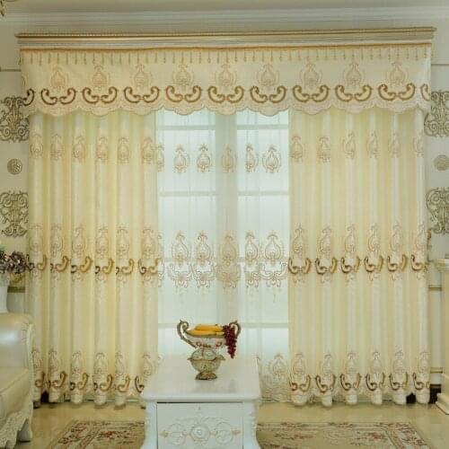 European relief and fresh printed cloth curtain curtain of sitting room bedroom study villa