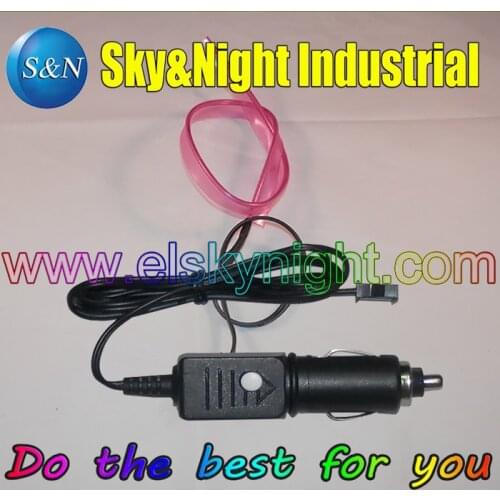 Purple-EL Skirt Wire+12V Controller with Cigar lighter (functions of Constant -Flashing-Off)