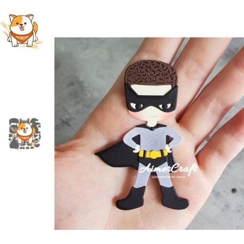 Superhero Boy Girl Metal Cutting Dies Mold Knife Scrapbooking Stencil DIY Embossing Craft Die Cuts Card Making New Dies For 2020