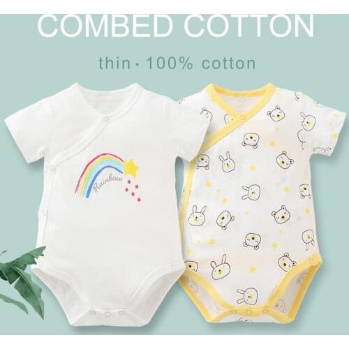 Summer Cute New baby Kids Clothes Baby Rompers Cotton Short sleeve Kimono Baby Boys and Girls Clothing