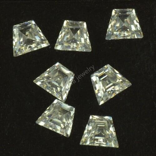Moissanites Supplier Sale 5A Loose D White VVS1 Trapezoid Boat Shape Cut Moissanites Gems Stone Diamond For Jewelry Accessory