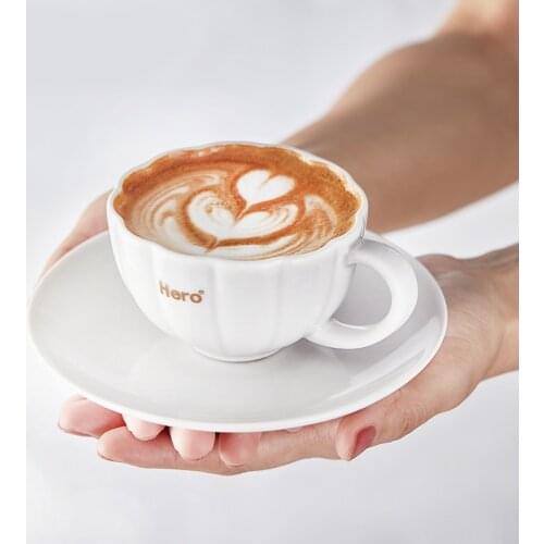 120ml Coffee Cup And Saucer Set Porcelain Milk Tea Cup Drinkware Coffee Cup Sets Ceramic Kitchen Accessories For Coffee White