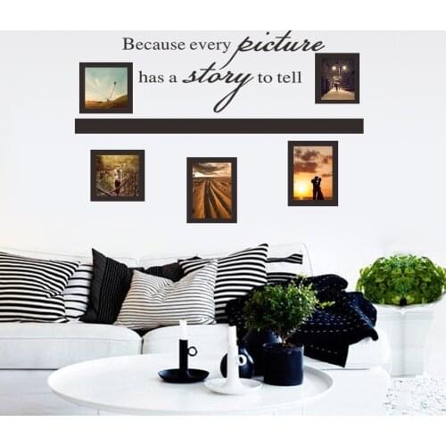 DIY Wall Sticker "Picture" Photo Frame Vinyl Wall Decals Removable Stickers Mural for Living Room Bedroom Home Decor