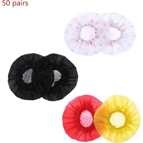 50Pairs Disposable Non-woven Microphone Cover Removal Windscreen Protective Mic Cap Pad for KTV Karaoke Supplies