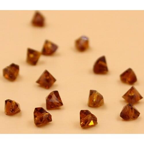 Wholesale 6mm 100pcs Triangle Austria Crystal Beads For Jewelry Making DIY Handmade Bracelet