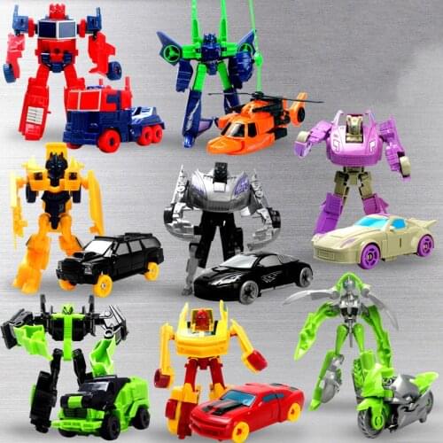 Transformation Deformation Robot Yellow Car Compatible Model Building Kid"s Block Hobbies Car Model early education Kids Toy