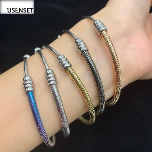 Mesh Elastic Bracelet stainless steel Adjustable Bangles Never Rub Off Bracelets Gifts Women Jewelry New Style 2020