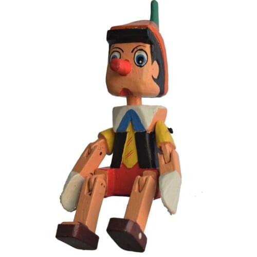 Modern Natural Wood Sitting Pinocchio Puppet Toy trinket trinket baratija حلية орнаментальный