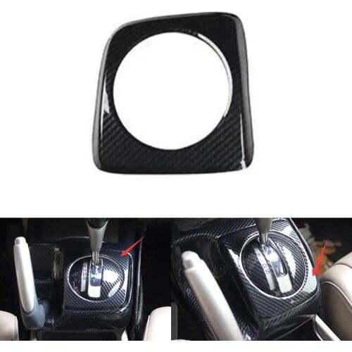 YAQUICKA Carbon Fiber Style Car Gear Shift Panel Cover Trim Styling Sticker For Honda Civic 2006-2011 AT Style LHD Car-covers
