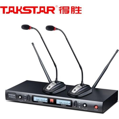 Takstar TS-8807TT Dual channel UHF Wireless Microphone TUNER diversity conference microphone for Conference training teaching PA