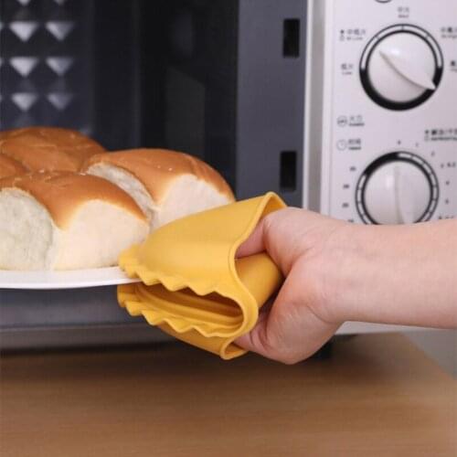 Dropship Kitchen Baking Silica Gel Thermal Insulation Clip Anti-hot Non Slip Gloves Household Bowl Oven Microwave Oven mitts