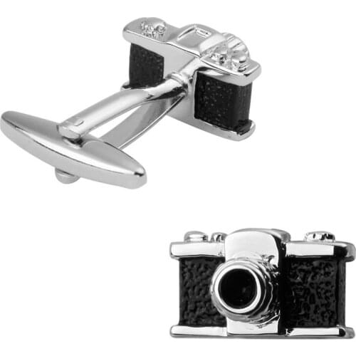 High quality black mens Fashion Camera style Cufflinks Wedding Shirt Studs Cufflinks3 pair pack sale