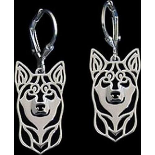 Lovers' Alloy Dog Drop Earrings Women Metal Lapponian Herder Earrings
