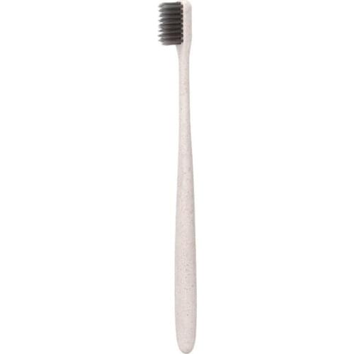 Wheat Straw Bamboo Charcoal Toothbrush Brush Portable Round Tube Toothbrush Adult High-quality Soft Toothbrush