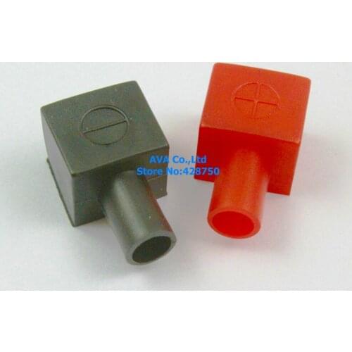 10 Pairs 15x13mm Red Black Square Battery Terminal Boots Insulating Covers